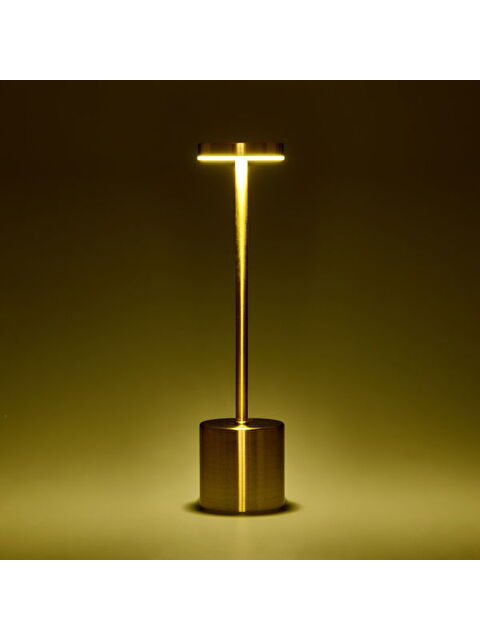 Petrix Dekoratif Şarjlı Dokunmatik Masa Lambası - Gold - 31 cm - S000475923-20076