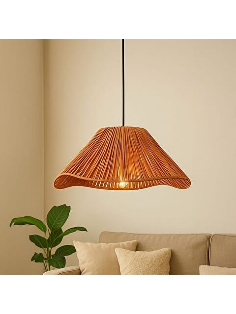 HMY Design Rayen Handmade Tekli Sarkıt Avize - Krem