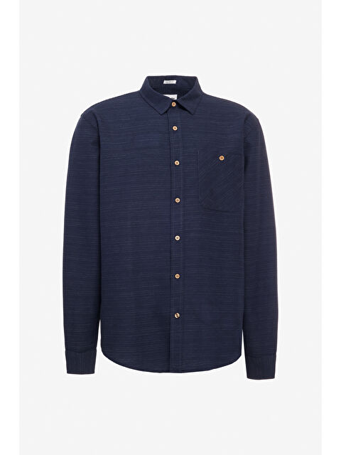 Wrangler Relaxed Fit Geniş Kesim Lacivert Gömlek