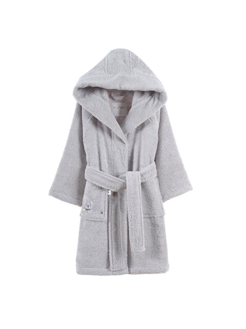 İrya Tiny Koala Organik Pamuk Nakışlı Çocuk Bornoz Gri - S000502932-20600