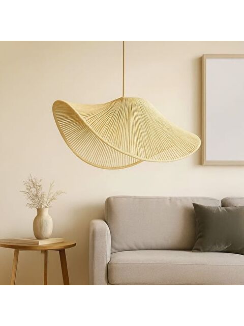 HMY Design Charmelle Handmade Tekli Sarkıt Avize - Bej