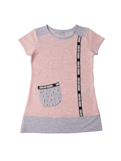 Toontoykids Kız Çocuk Cep Üstü İncili Tişört - S000255006-20024