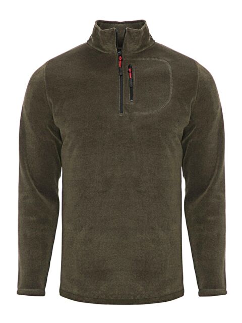 Genius Store Erkek Polar Renkli Yarım Fermuarlı Cepli Tactical Flecee - S000146405-18547