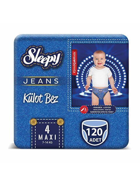 Sleepy Jeans Külot Bez 4 Numara Maxi 4’lü Jumbo 120 Adet - S000192252-19459