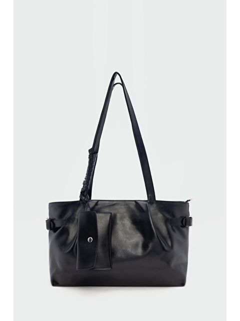 Shulebags Bybo Vintage Omuz Çantası Siyah - S000442528-19351