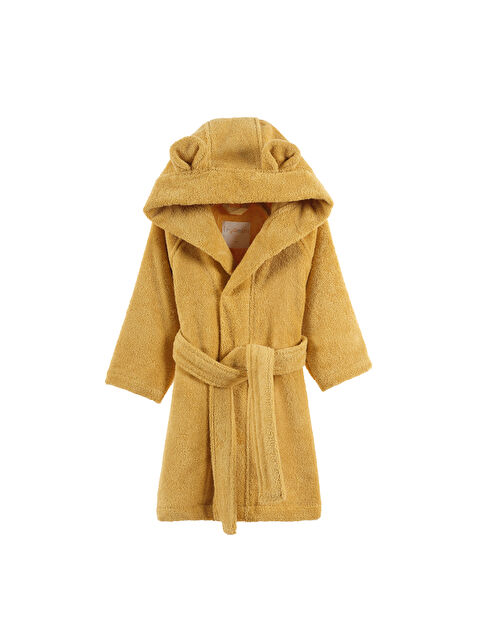 İrya Tiny Bear Organik Pamuk Çocuk Bornoz Hardal - S000502933-7379