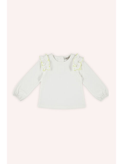 Panço Kız Bebek Uzun Kollu Beyaz Tişört - S000523877-20063