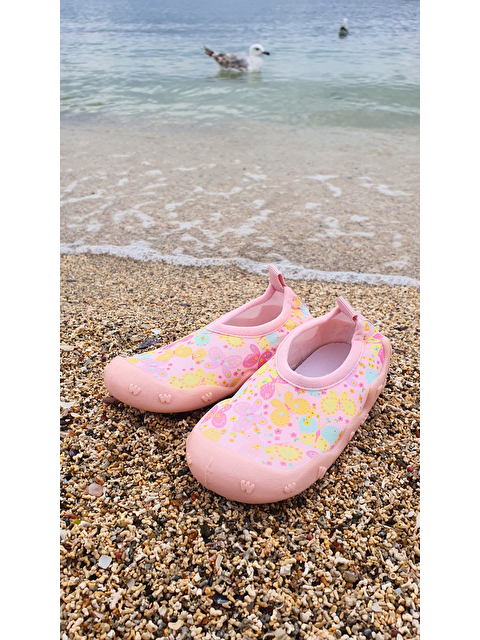 First Step Pudra Kız Çocuk Kaydırmaz Taban Deniz Ayakkabısı-F-7019 - S000206251-7152