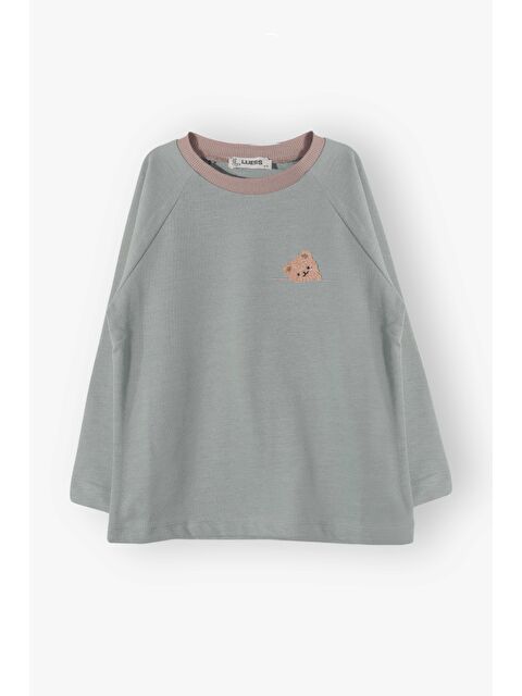 Luess Unisex Ayıcık Baskılı Mevsimlik Sweatshırt - S000236688-18547