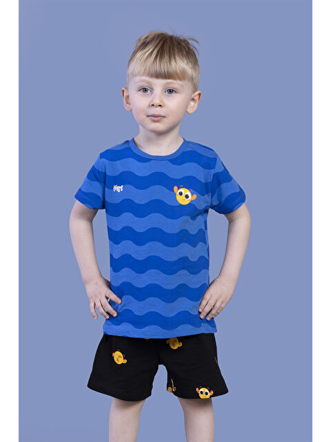 Toontoykids Erkek Çocuk Dalga Desenli Şortlu Takım - S000377617-20072