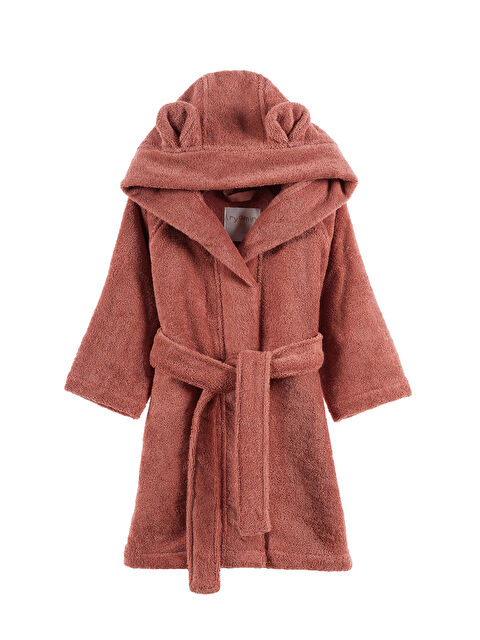 İrya Tiny Bear Organik Pamuk Çocuk Bornoz Kiremit - S000502933-18657