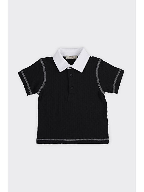 Panço Erkek Bebek Siyah Polo Yaka Tişört - S000524789-19351