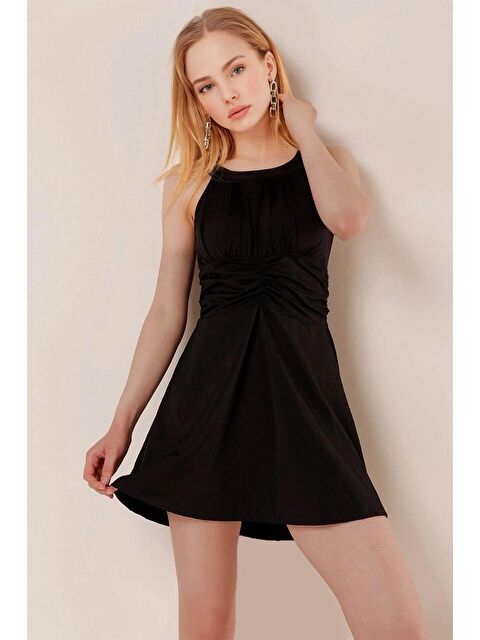 Hazelin Kadın Siyah Şortlu Elbise Mayo HZL25S-AR19211 - S000251105-14430