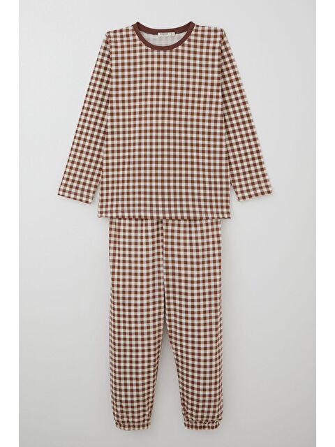 Breeze Erkek Çocuk Pijama Takımı Ekose Desenli Karışık Renk (9-12 Yaş) - S000490571-23173