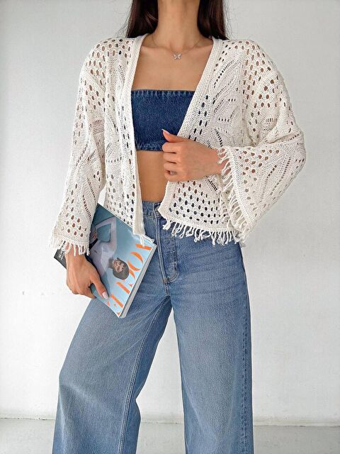 carla10 Püsküllü Kısa Hırka - S000529306-19965