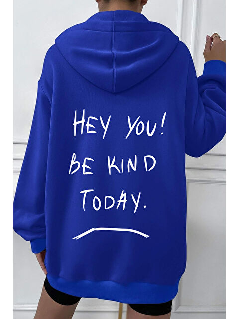 uyguntarz Unisex Oversize Hey you Baskılı Sweatshirt - S000268189-17234