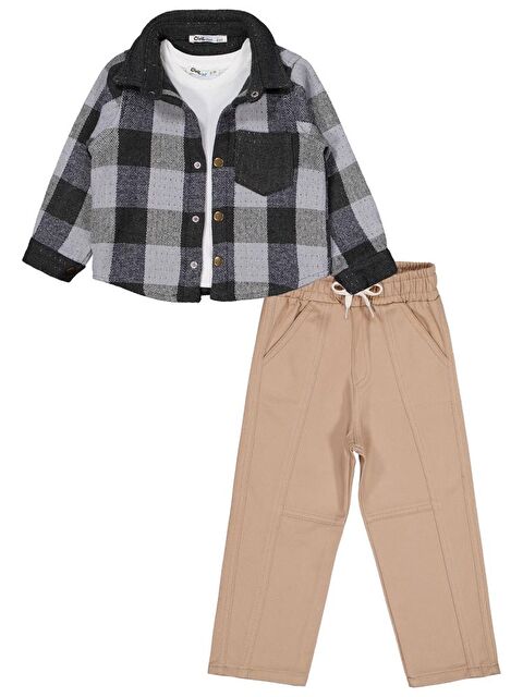 Civil Boys Oduncu Gömlekli 3'lü 2-5 Yaş Takım - S000466585-18547