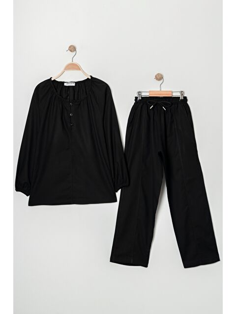 pi pengai Kız Çocuk %100 Jüt Pamuk Alt-Üst Takım P1038 - S000340473-19351