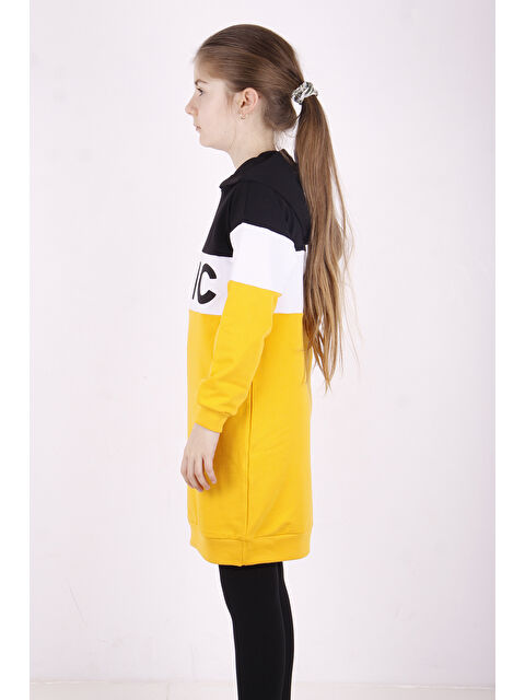 Toontoykids Kız Çocuk Chic Baskılı Kapüşonlu Elbise - S000420125-20074