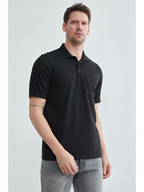 Fullamoda Düz Tek Cepli Polo Yaka Erkek Tişört - S000514878-19351