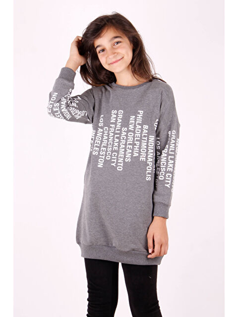 Toontoykids Kız Çocuk Yazı Baskılı Elbise - S000420121-29666