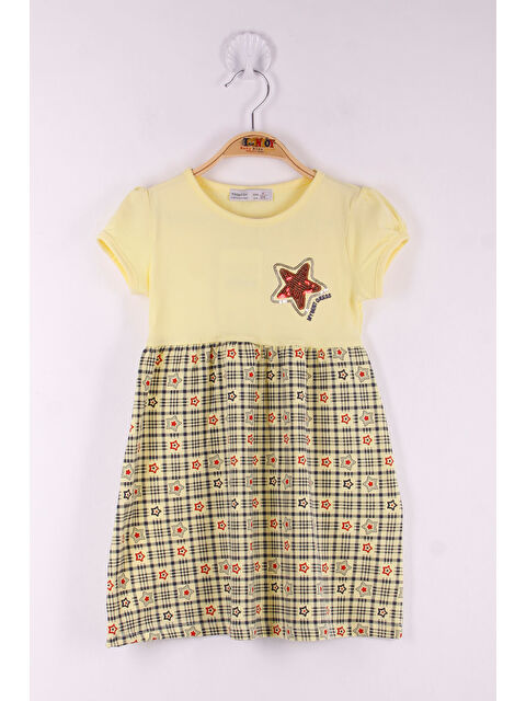 Toontoykids Kız Çocuk Pullu Yıldız Nakışlı Elbise - S000420117-20072