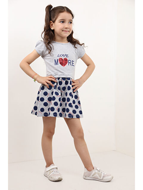 Toontoykids Kız Çocuk Love Kalp Nakışlı Elbise - S000420556-20600