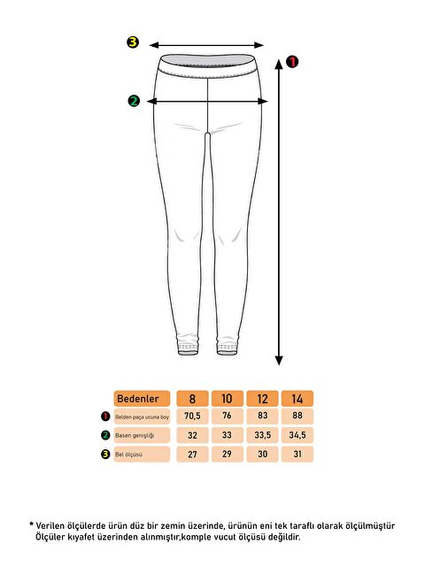 Toontoykids Kız Çocuk Tek Yanı Cepli Tayt