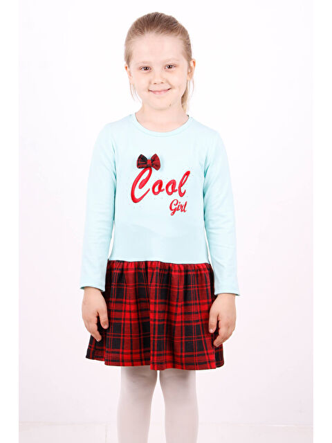 Toontoykids Kız Çocuk Cool Yazı Nakışlı Elbise - S000420557-20055