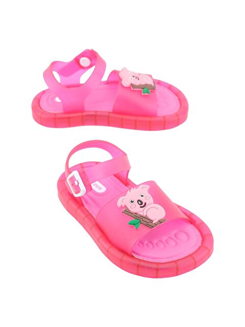 Gezer Yazlık Kız Çocuk Suni Deri Işıklı Rahat Taban Bilekten Ayarlanabilir Günlük Sandalet - S000206233-18686