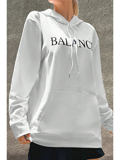 uyguntarz Unisex Oversize Balance Baskılı Sweatshirt - S000268192-20063