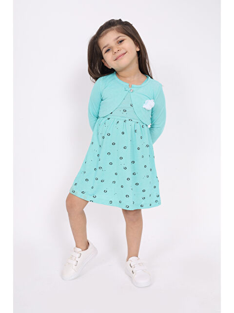 Toontoykids Kız Çocuk Göğsü Çiçek Detaylı Elbise - S000420559-20055