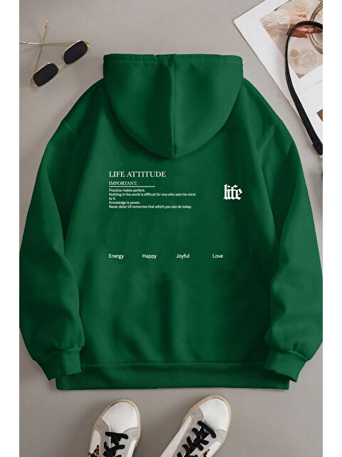 uyguntarz Unisex Oversize Life Baskılı Sweatshirt - S000268193-18194