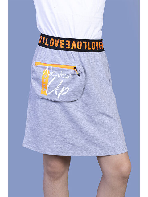 Toontoykids Kız Çocuk Baskılı Çanta Detaylı Etek - S000361506-74