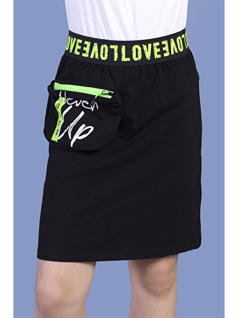 Toontoykids Kız Çocuk Baskılı Çanta Detaylı Etek - S000361506-19351