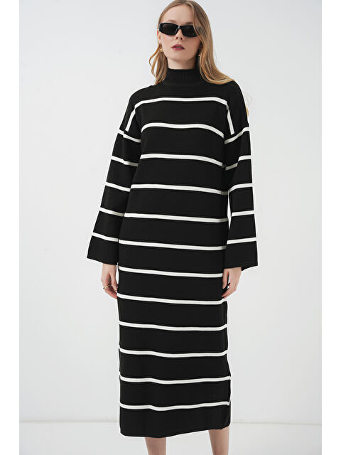 Bigdart 15890 Uzun Triko Elbise - D. Siyah - S000254691-22238