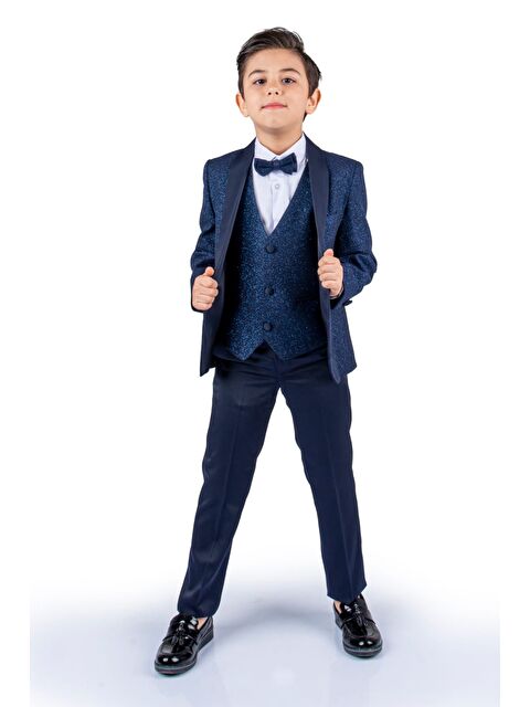 Mnk Baby & Kids Simli Ceketli Yelekli Erkek Çocuk Damatlık Takım MNK0501 - S000388574-21164