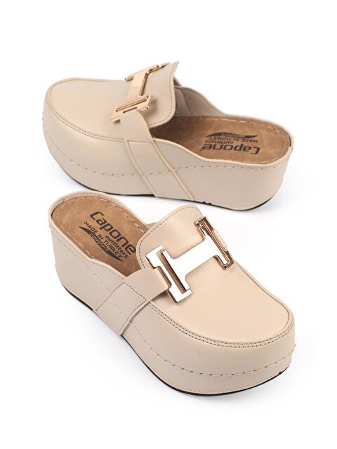 Capone Outfitters 612005 Suni Deri Kadın Terlik - S000161347-19928