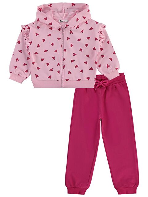 Civil Girls Kalp Baskılı 2-5 Yaş Eşofman Takımı - S000450604-20024