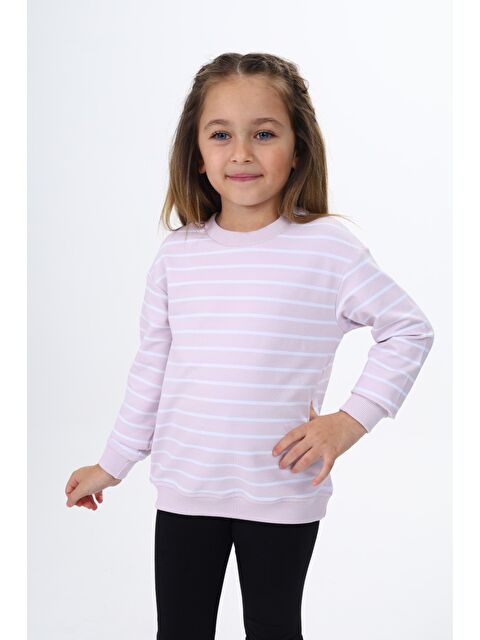 Toontoykids Kız Çocuk Çizgili Sweatshirt - S000377650-23370