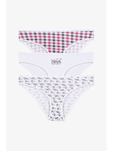 Koza İç Giyim Kadın 3'lü Pamuklu Basic Külot - S000297064-37325