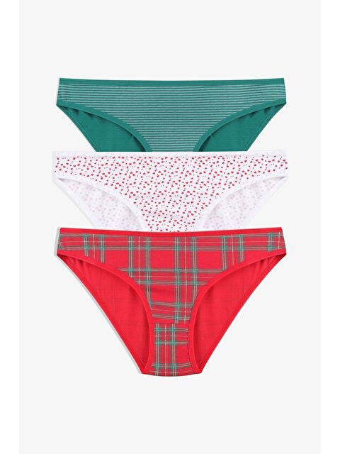 Koza İç Giyim Kadın 3'lü Pamuklu Basic Külot - S000297064-37469