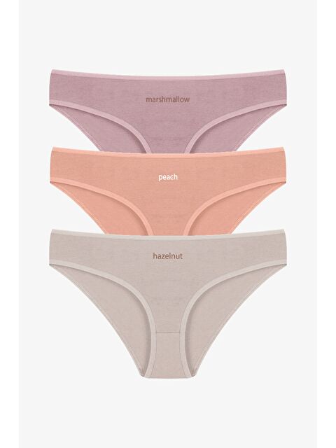 Koza İç Giyim Kadın 3'lü Pamuklu Basic Külot - S000297064-37315