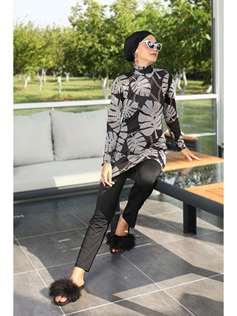 Remsa Elastanlı Tam Kapalı Tesettür Mayo 268 515 Siyah - S000377658-19351