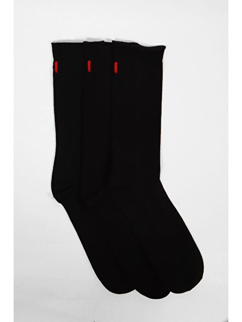 Katia And Bony 3'lü Paket Harold Bambu Lastiksiz Erkek Soket Çorap Siyah, - S000231849-19351