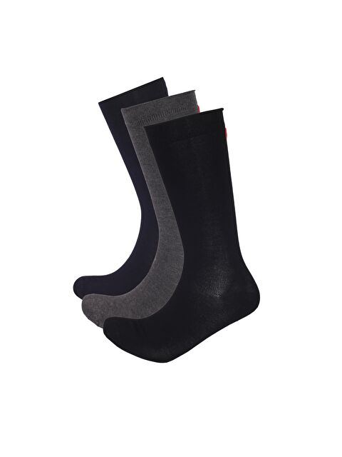 Katia And Bony 3'Lü Paket Harold Bambu Lastiksiz Erkek Soket Çorap Antrasit-Lacivert-Siyah - S000231849-29666