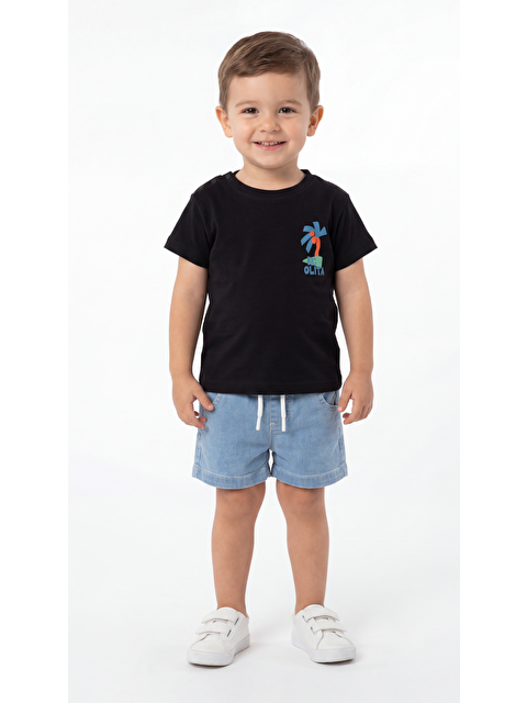 Mışıl Kids Palmiye Baskılı Erkek Bebek Alt Üst Takım