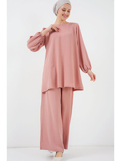 Bigdart Kadın Ayrobin Tunik Pantolon Alt Üst Takım 6712 - Somon - S000366051-24085