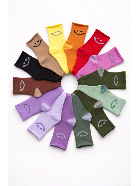 Katia And Bony Çocuk Gülen Surat Desenli Sürpriz Havlu Soket Çorap Çok Renkli - S000506124-20063