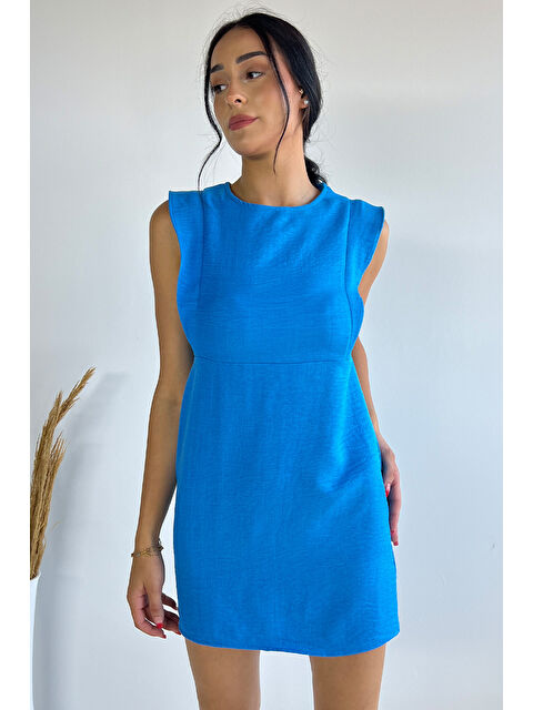 Gülseli Kolsuz Omuz Fırfırlı Elbise - S000289584-17234